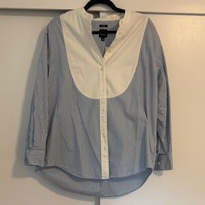 GAP Blue and White Striped Button Down Shirt